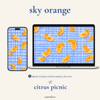Citrus Picnic Pack wallpaper grid — all five gingham picnic colorways