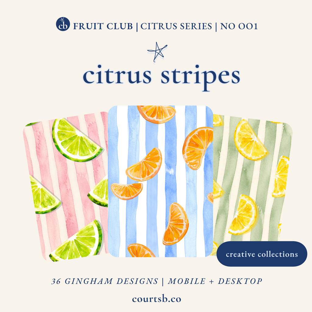Citrus Stripes Pack wallpaper preview slideshow — vertical citrus stripe patterns