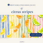 Citrus Stripes Pack wallpaper flat lay — six citrus stripe colorways